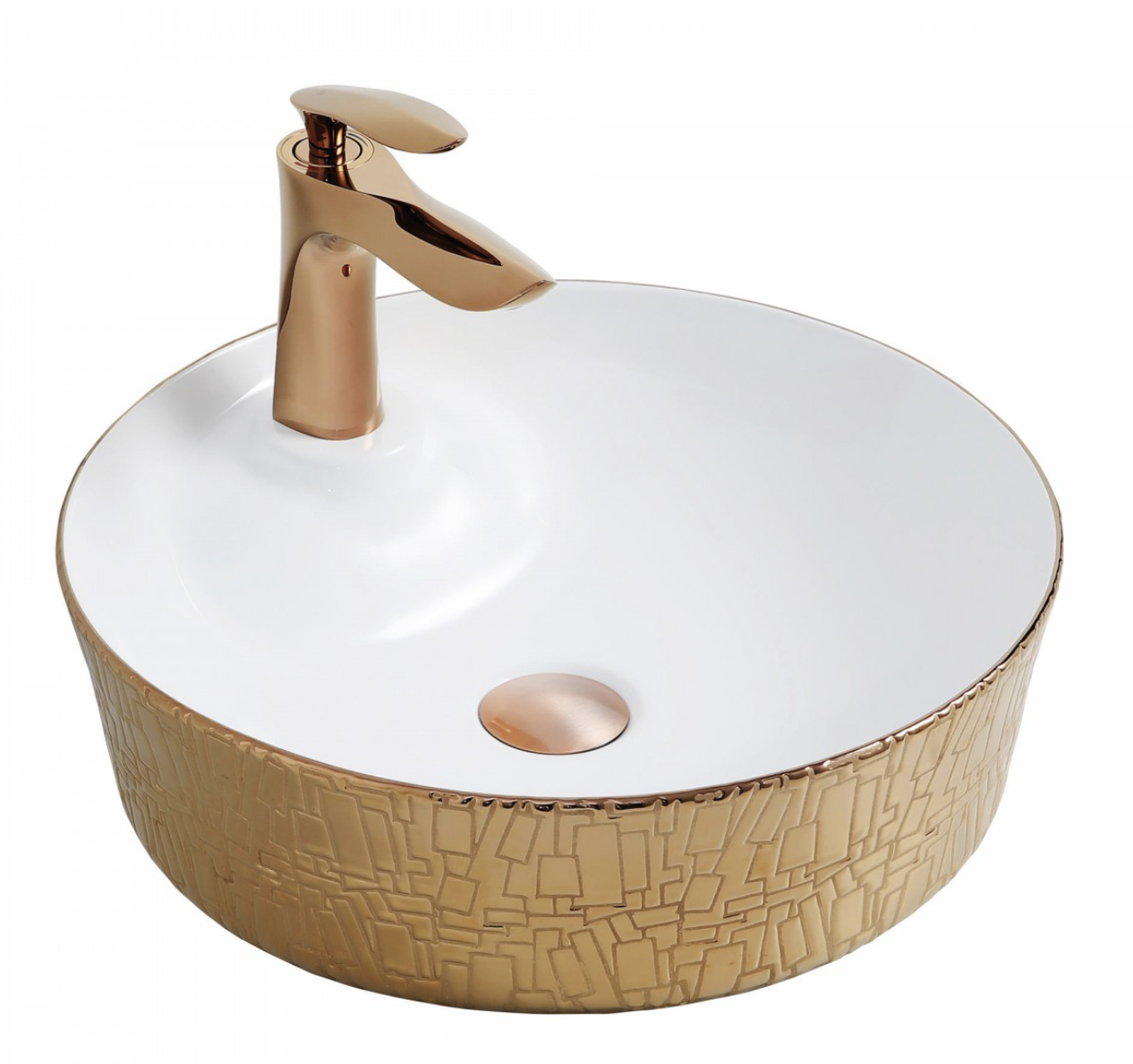 Paluci Tesla White Rose Gold Lavabo