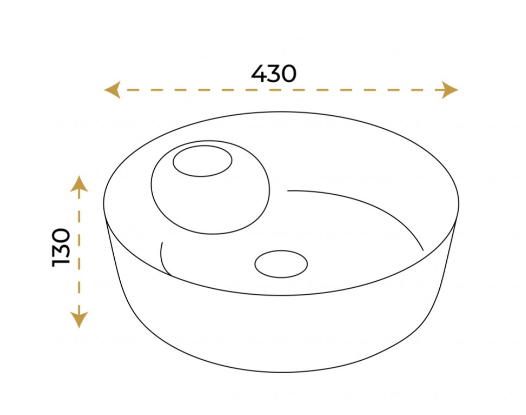 Paluci Tesla White Rose Gold Lavabo