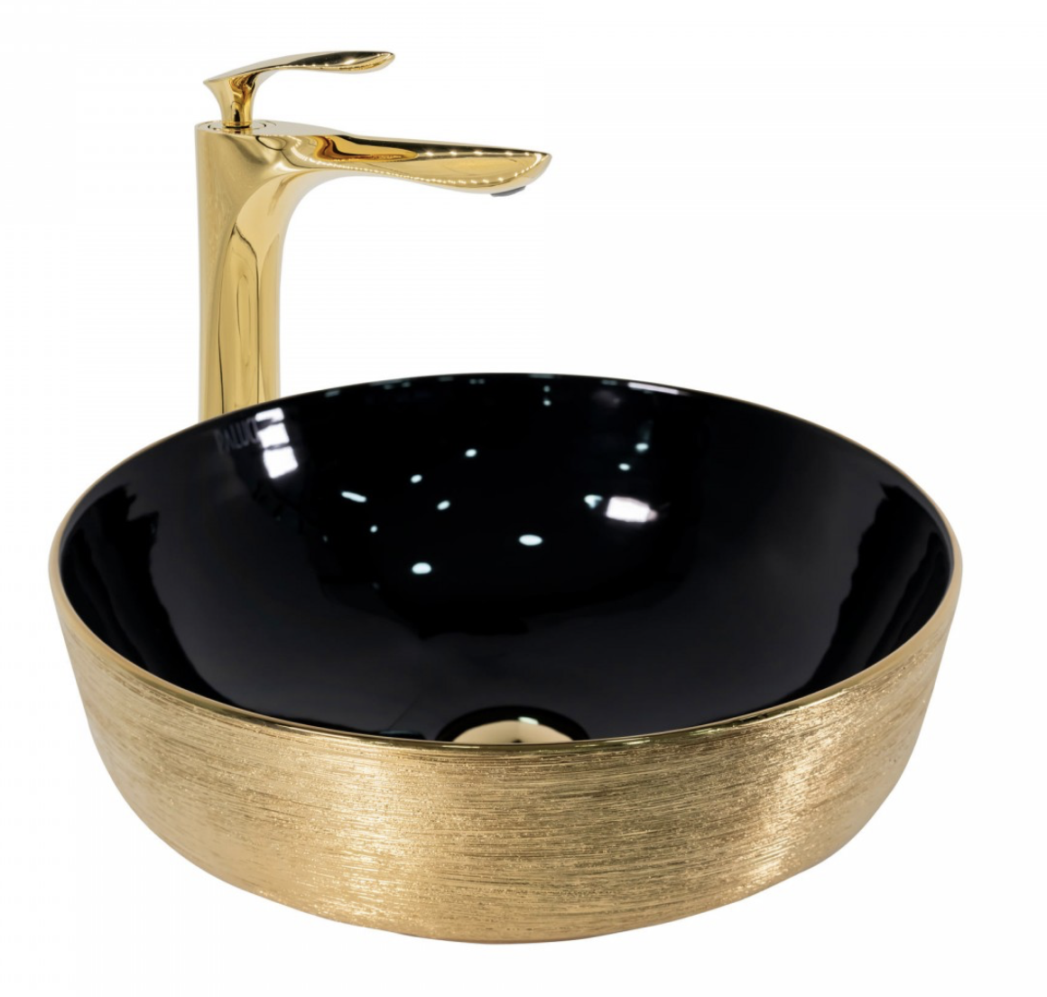 Paluci Twist Black Gold Yuvarlak Lavabo