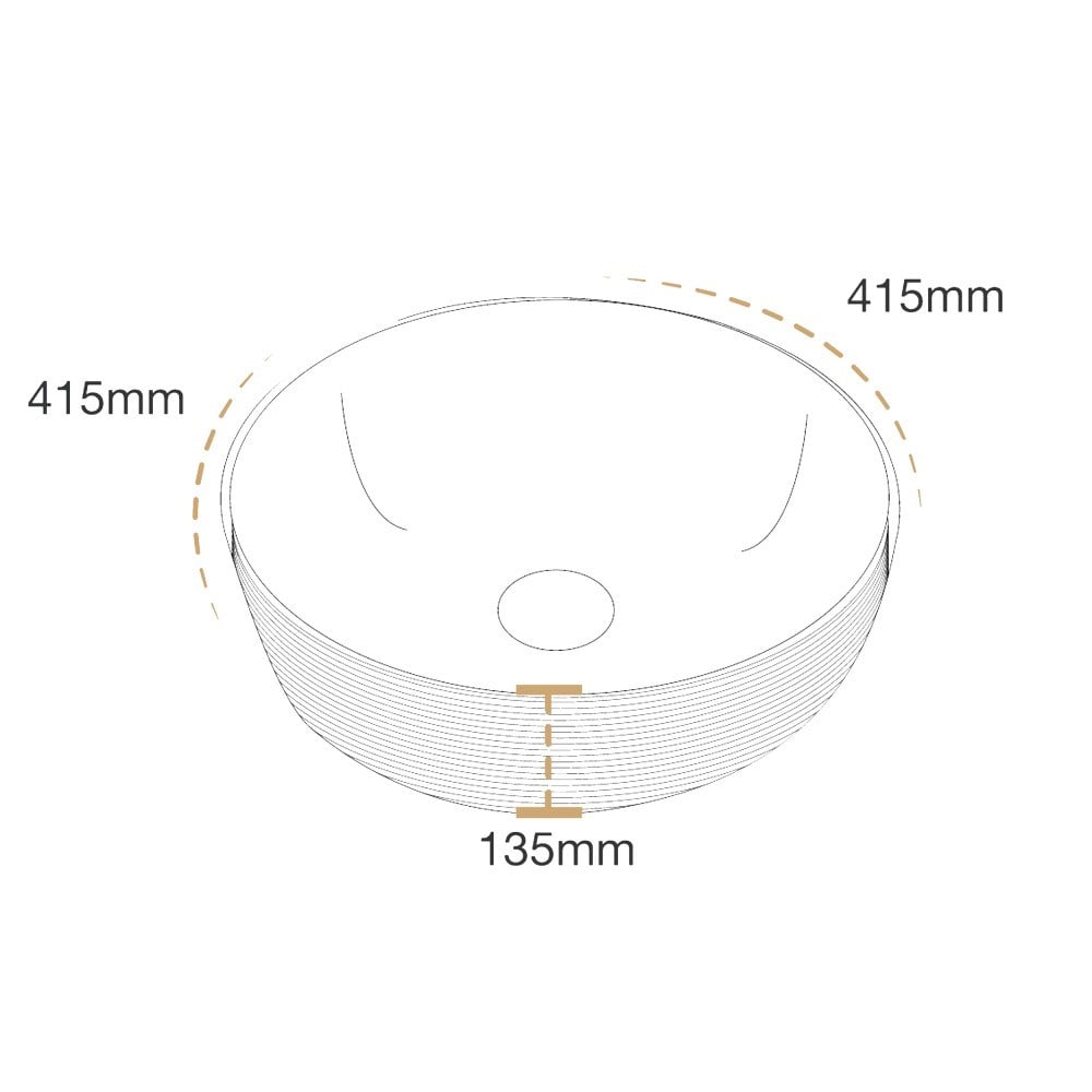 Paluci Twist Black Rose Gold Yuvarlak Lavabo