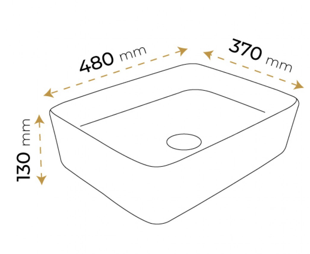 Paluci Twist Corner White Gold Lavabo