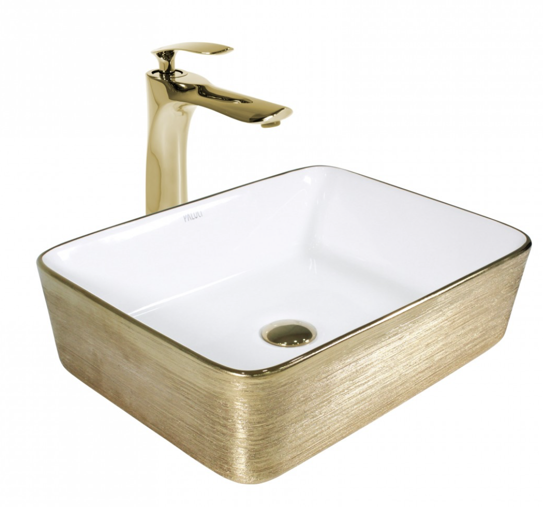 Paluci Twist Corner White Gold Lavabo