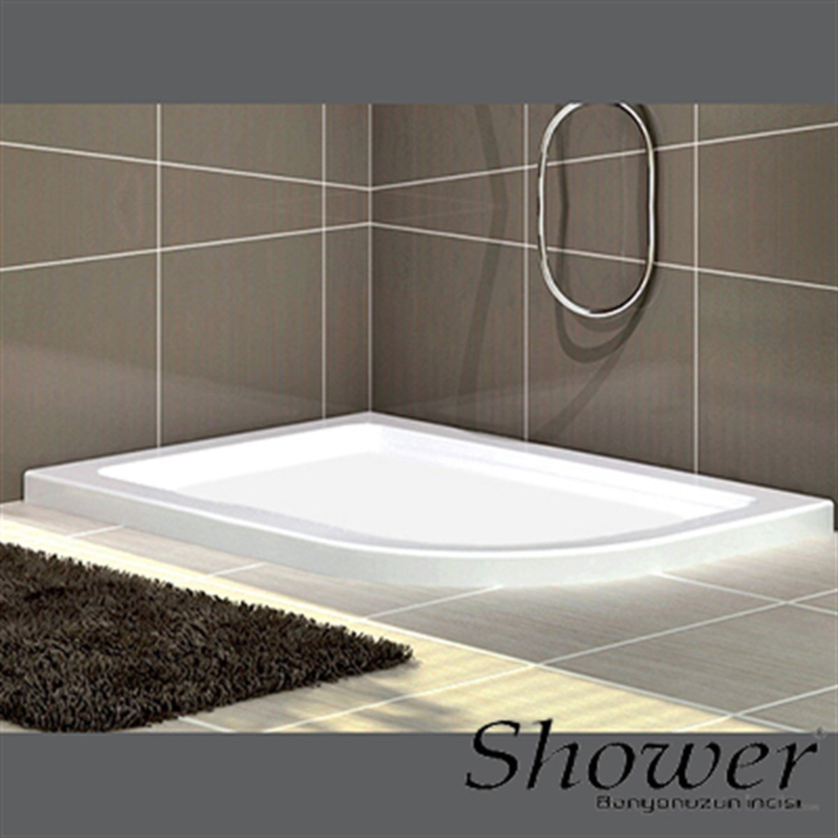 SHOWER ALLISON OVAL FLAT DUŞ TEKNESİ