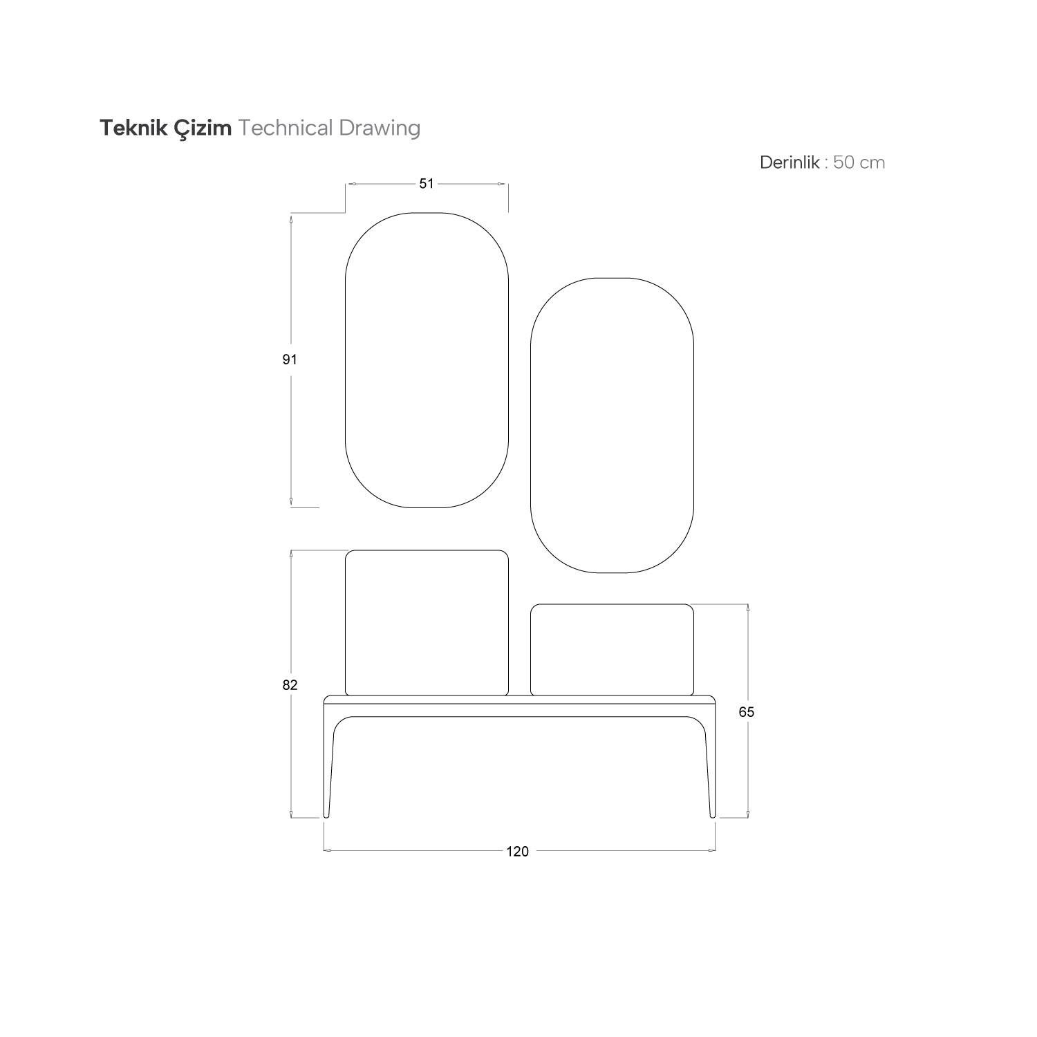 TİOS 120 CM ÖZEL TASARIM RENKLİ ÇİFT LAVABO