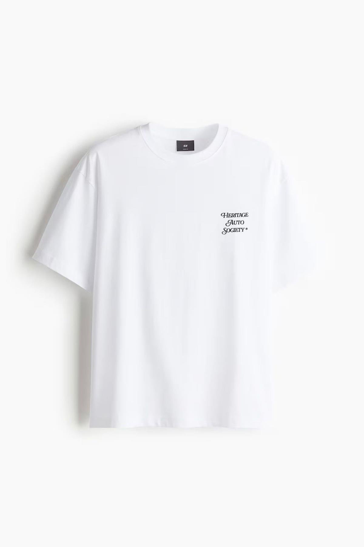 Kadın Arkası Araba Yazı Baskılı Tshirt - BEYAZ
