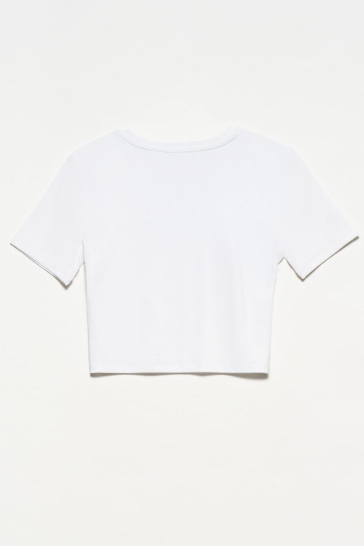Kadın Crop Tshirt - BEYAZ