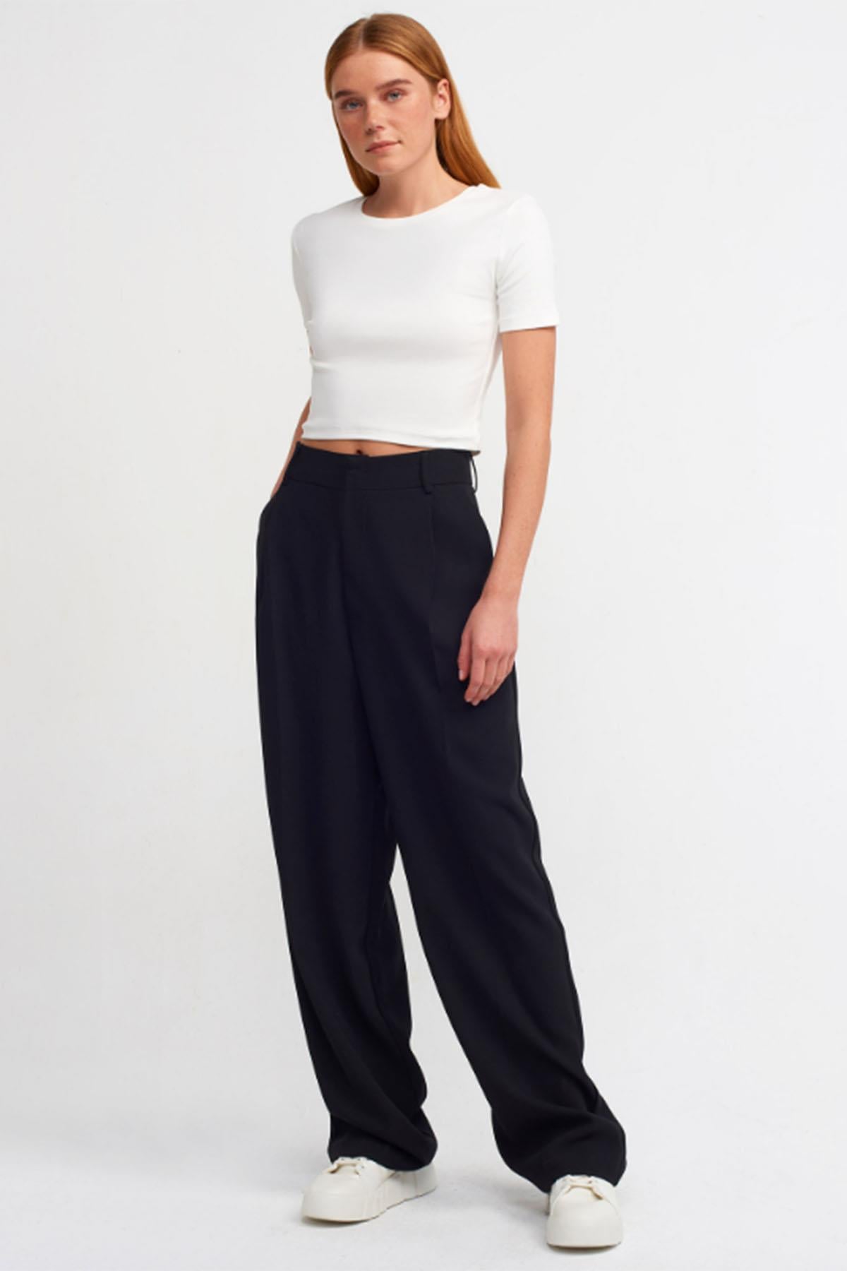 Kadın Crop Tshirt - EKRU