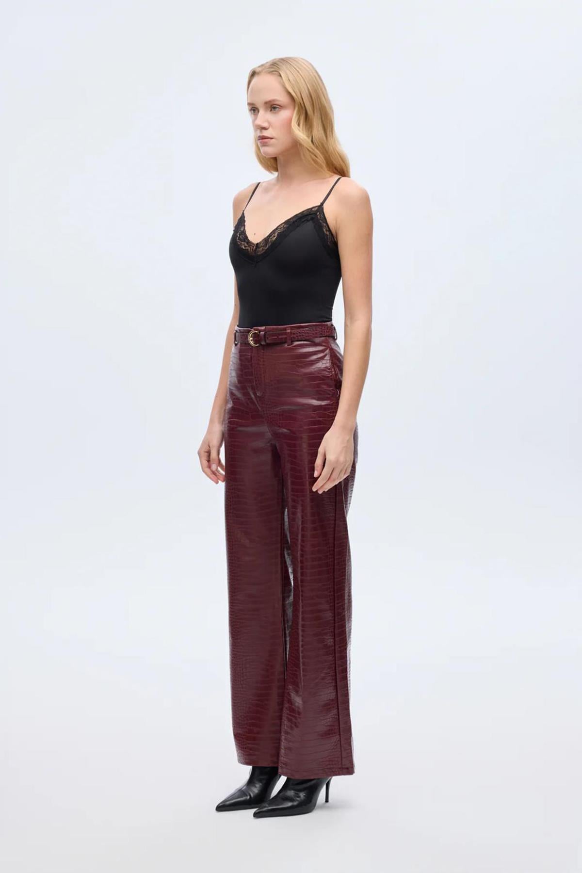 Kadın Dantelli Bodysuit - SİYAH