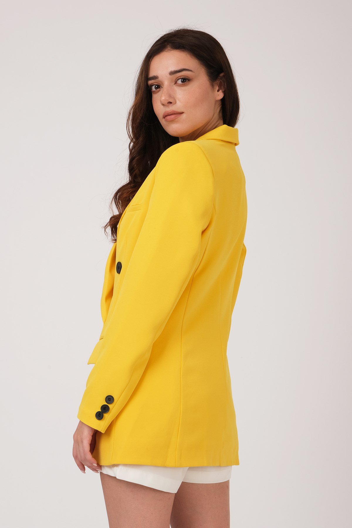 KADIN DÜZ RENK BLAZER CEKET