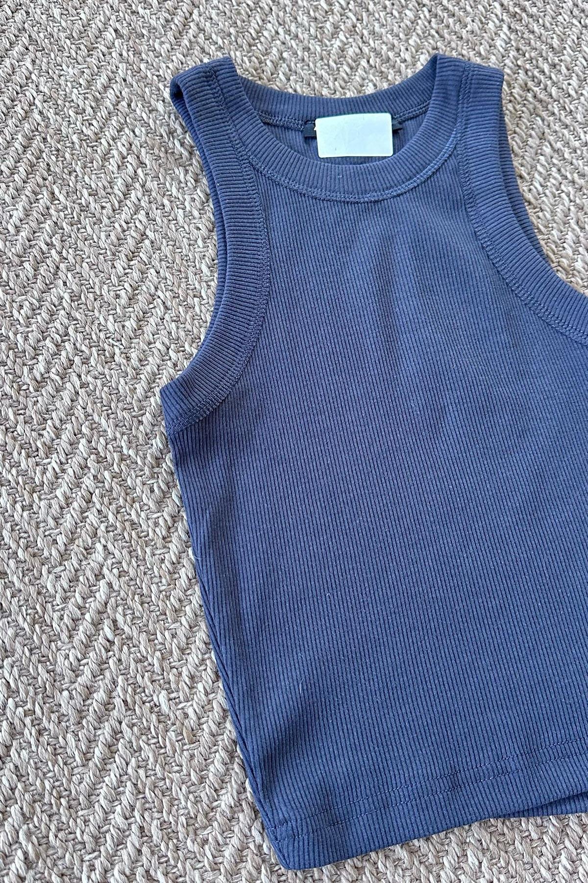 Kadın Fitilli Crop - ANTRESİT