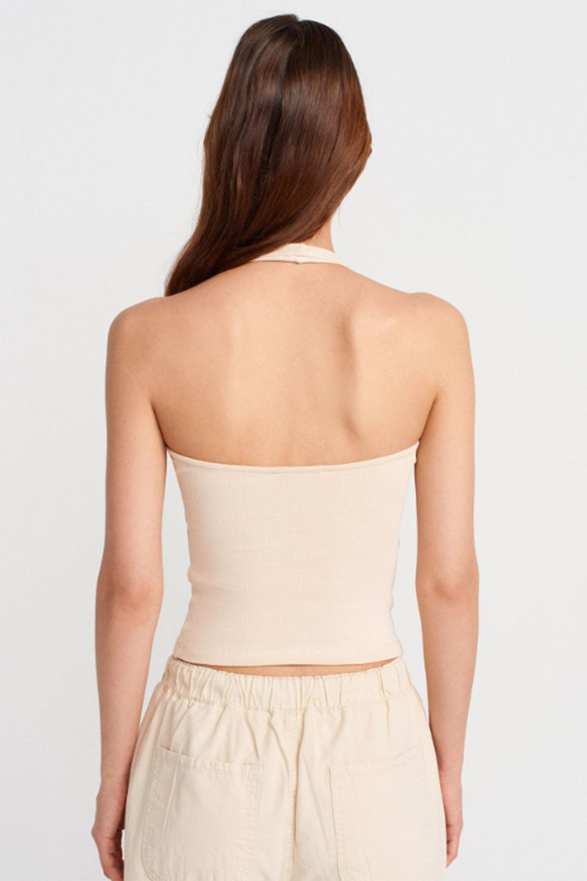Kadın Halter Yaka Top - TAŞ