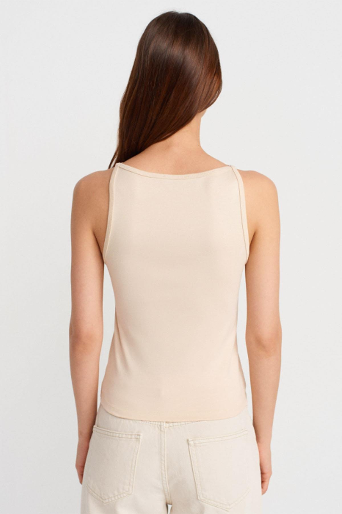 Kadın Halter Yaka Top - TAŞ