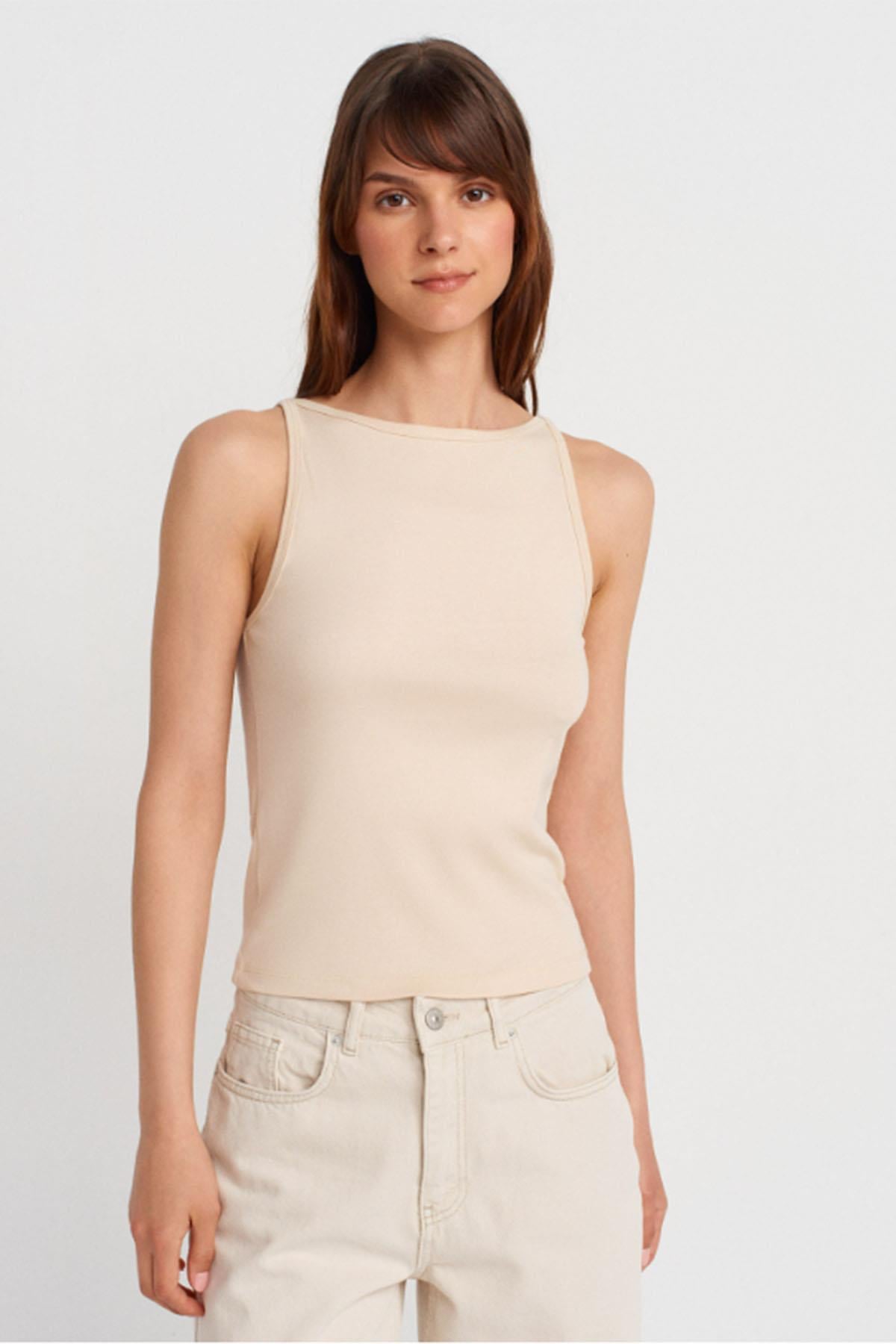 Kadın Halter Yaka Top - TAŞ