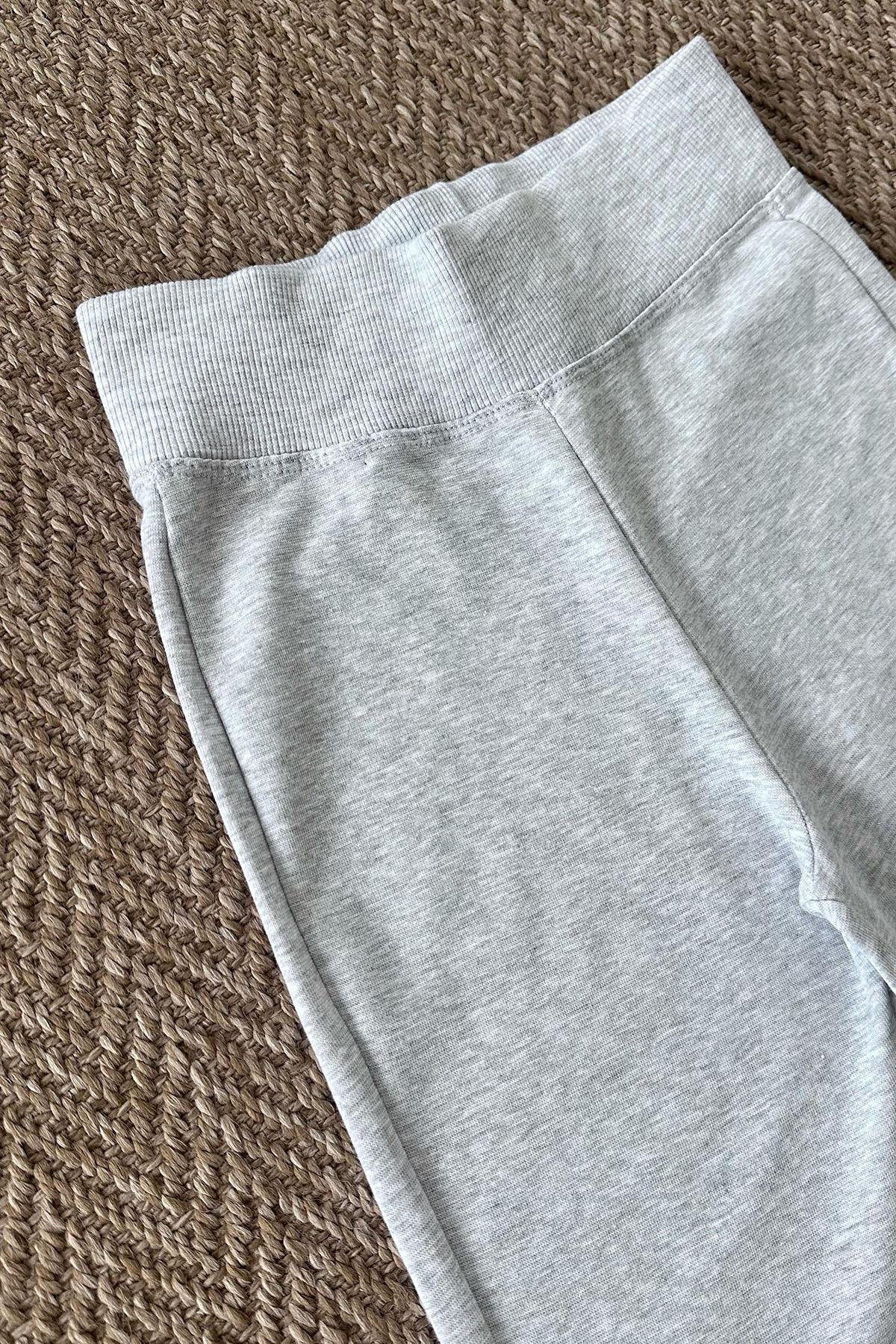 Kadın İspanyol Paça Çelik Örme Tayt - GRİ