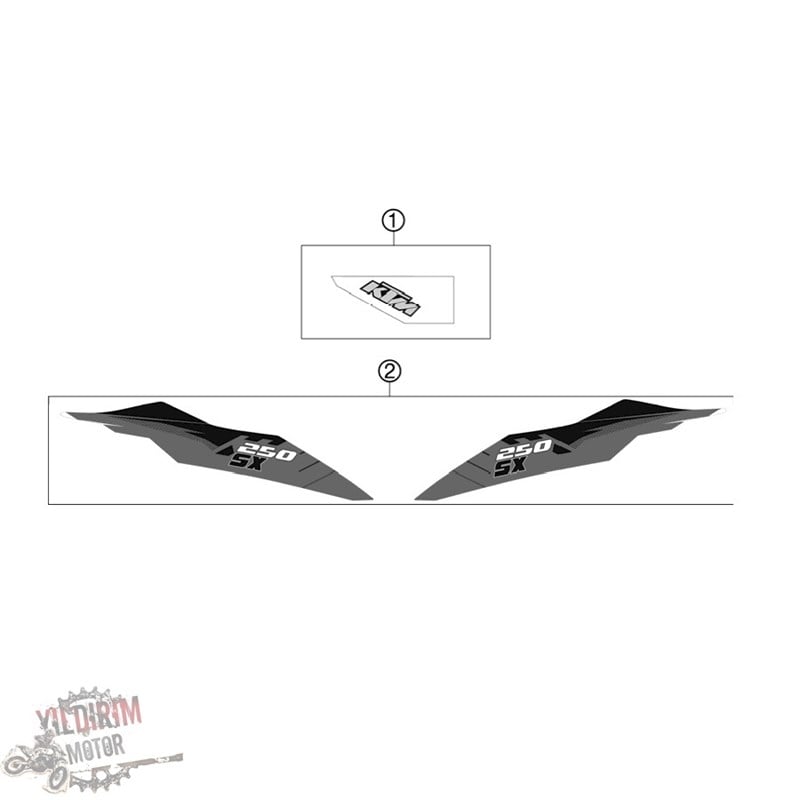 KTM 11-12 SX SX-F Modeller Sticker Seti