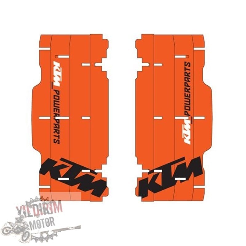 KTM Modeller Radyatör Koruma Plastikleri Sticker Seti