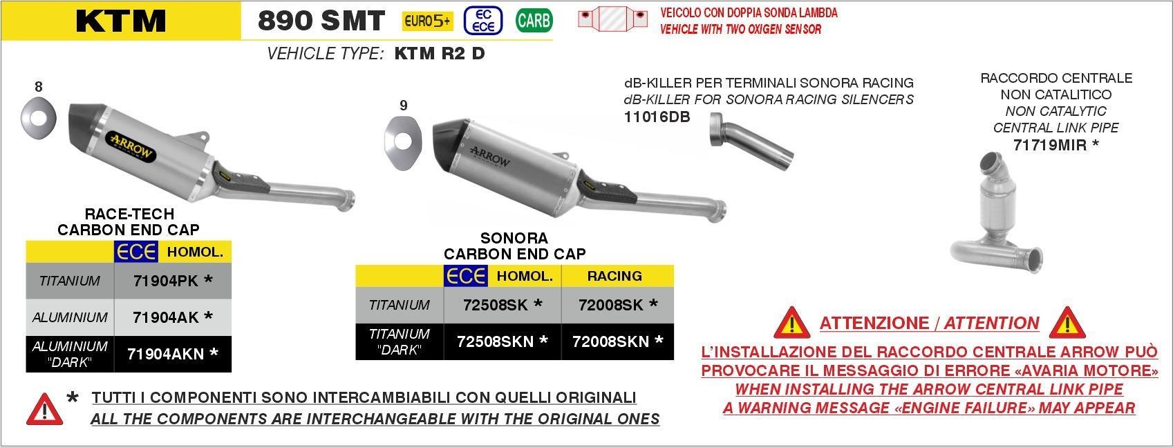 ARROW KTM 890 SMT GÜÇ VE TORK SALYANGOZU 24-25