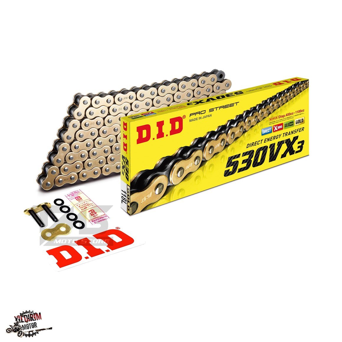 D.İ.D 530 VX3 118 BAKLA GOLD ZİNCİR