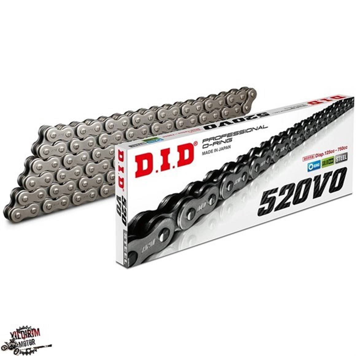 D.İ.D 520 VO 118 Bakla Çelik O-Ring Zincir