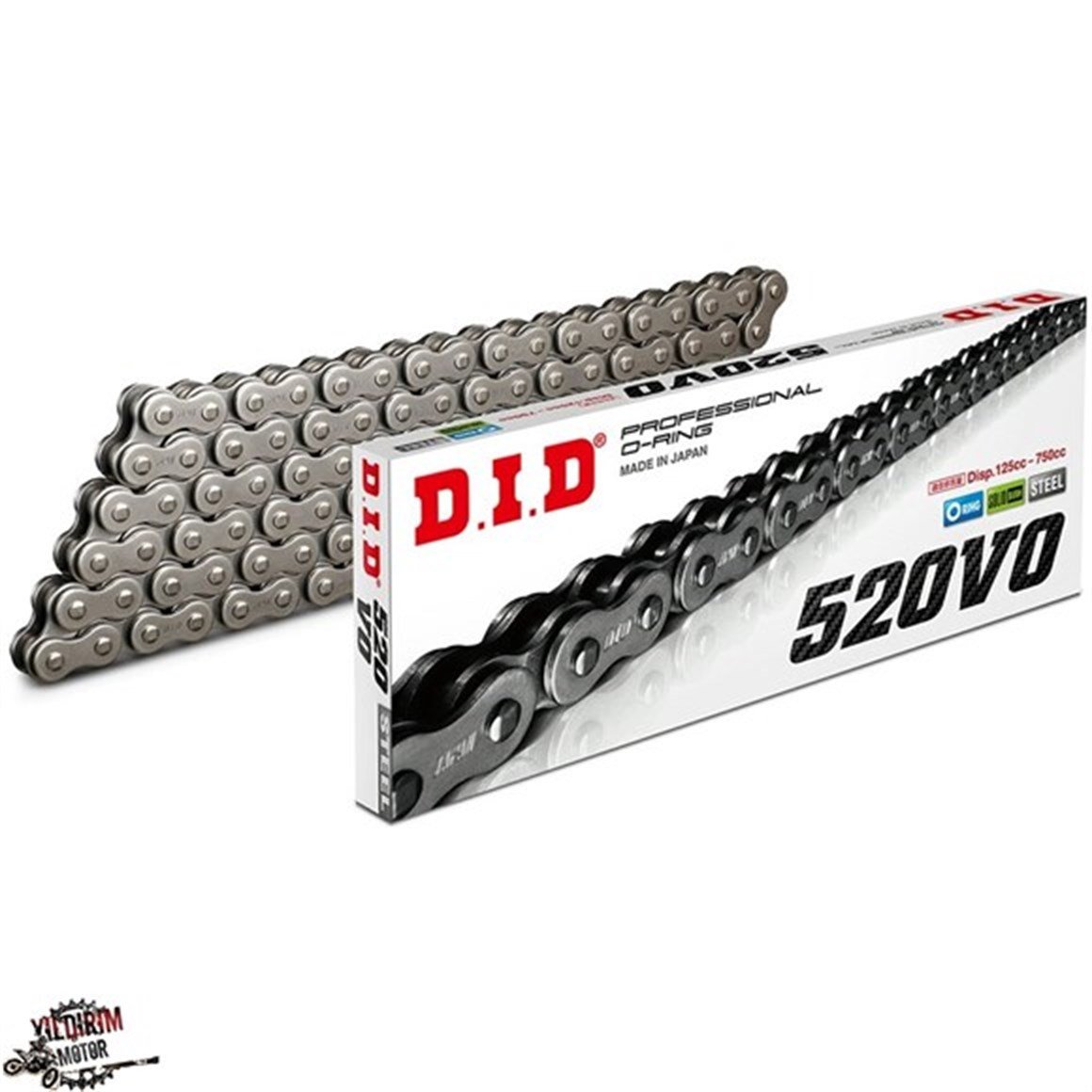 D.İ.D 520 VO 118 Bakla Çelik O-Ring Zincir