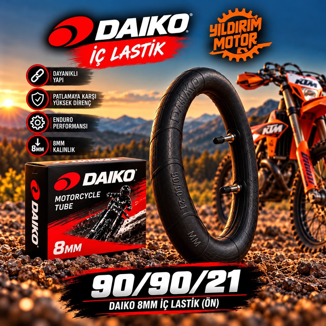 DAIKO 90/90-21 8MM ÖN MOUSSE