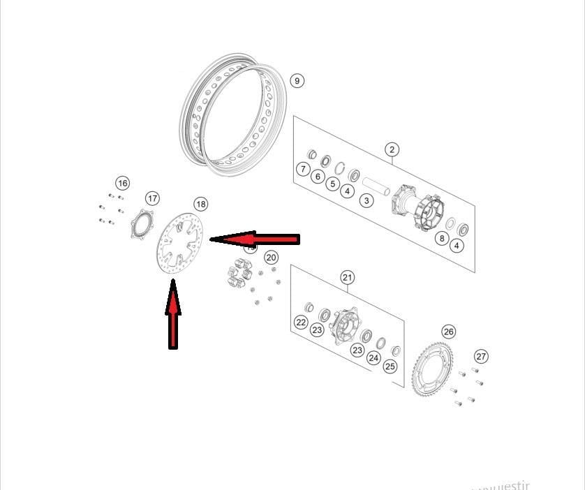 HUSQ NORDEN 901/EXPEDITION ARKA FREN DİSKİ 22-25 