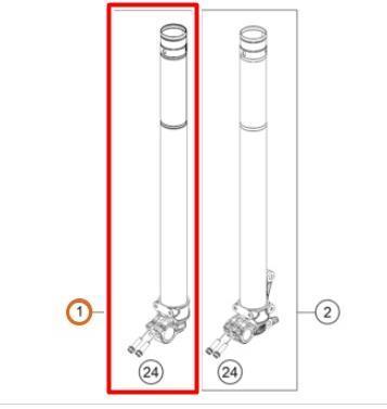 HUSQVARNA 2024 TE 250 SAĞ AMORTİSÖR İÇ BORU