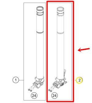 HUSQVARNA 2024 TE 250 SOL AMORTİSÖR İÇ BORU