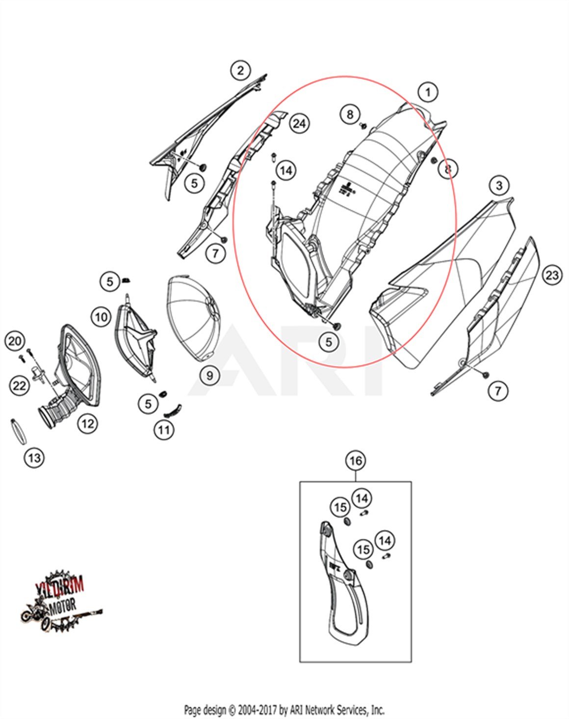 HUSQVARNA TE FE MODELLER HAVA FİLTRE KUTUSU 20-21