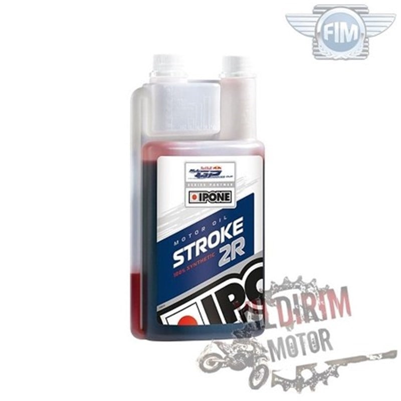 İPONE Stroke 2R / 2T Esterli %100 Sentetik Yarış Ve Performans Motor Yağı (1L)