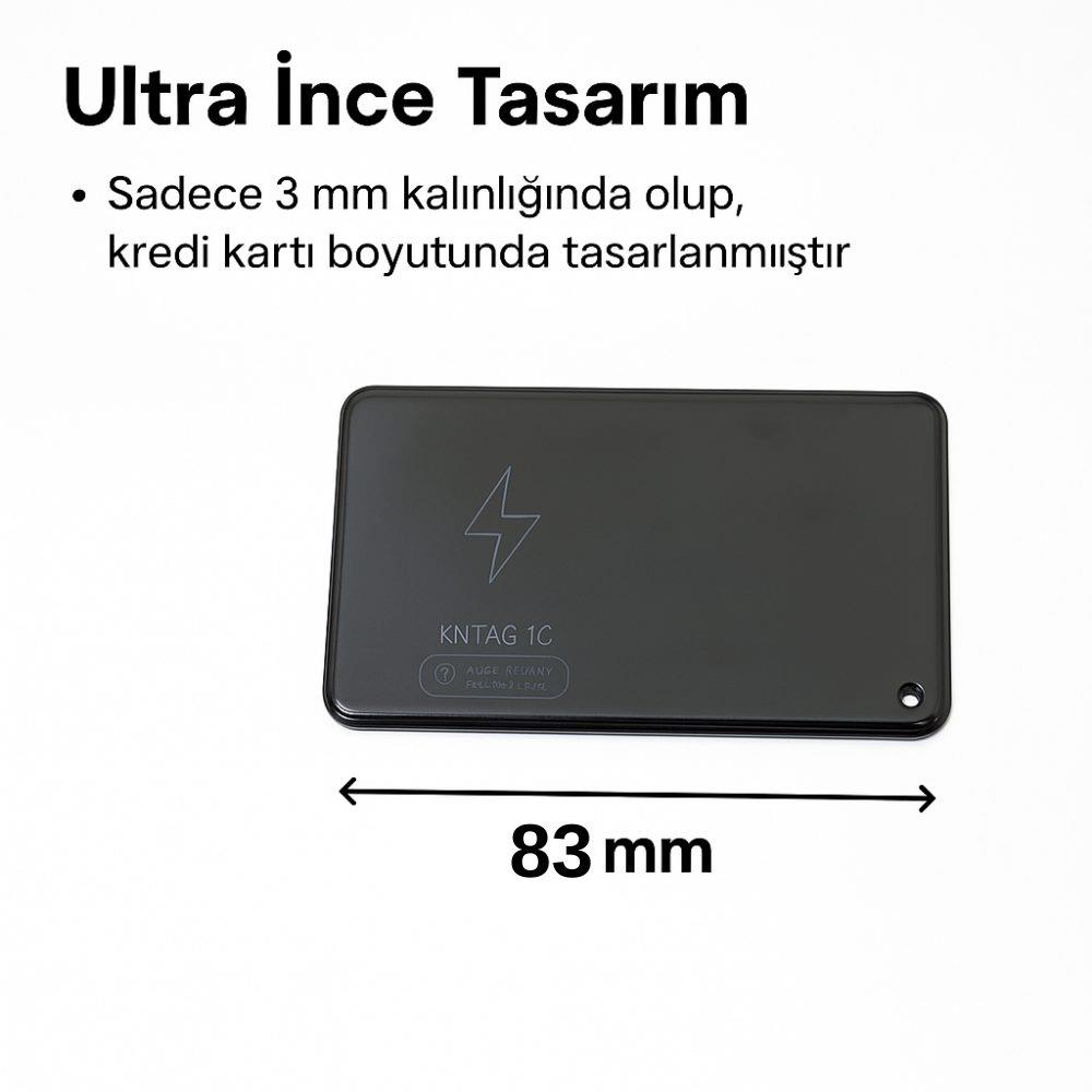 KNMASTER KNTAG 1C – Ultra İnce Akıllı Takip Kartı (Cüzdan Bulucu)