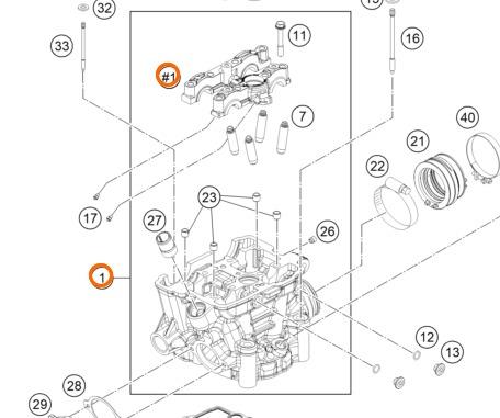 KTM 250 EXC-F SİLİDİR ÜST KAPAK 14-16