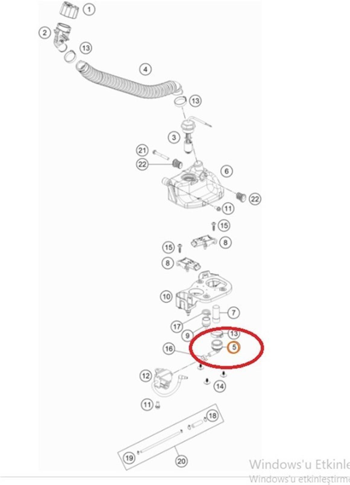 KTM 250/300 EXC YAĞ TANKI ÇIKIŞI