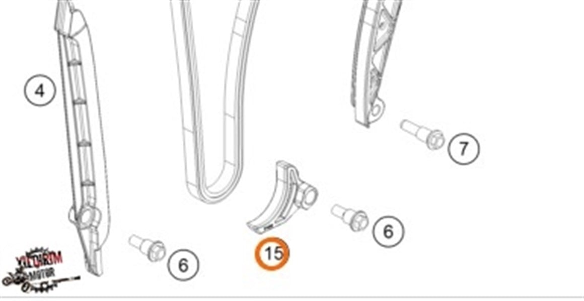 KTM 250/350 EXC-F MODELLER EKZANTİRİK ZİNCİR ALT SABİTLEME