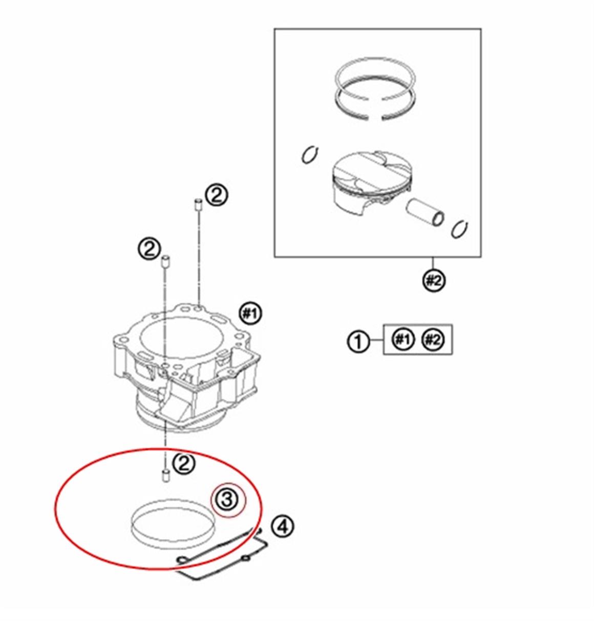 KTM 450 SX-F SİLİNDİR CONTASI 11-12