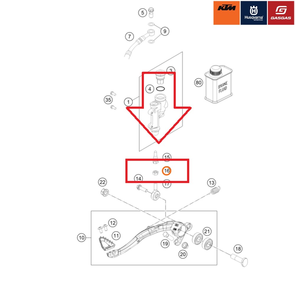 KTM ARKA FREN PİM BAĞLANTI SOMUNU