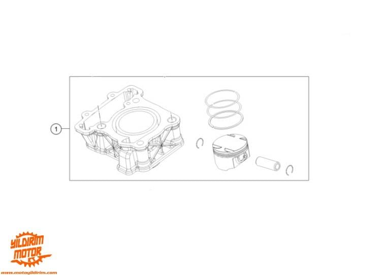 KTM DUKE/RC 200 SİLİNDİR PİSTON TAKIMI 16-25