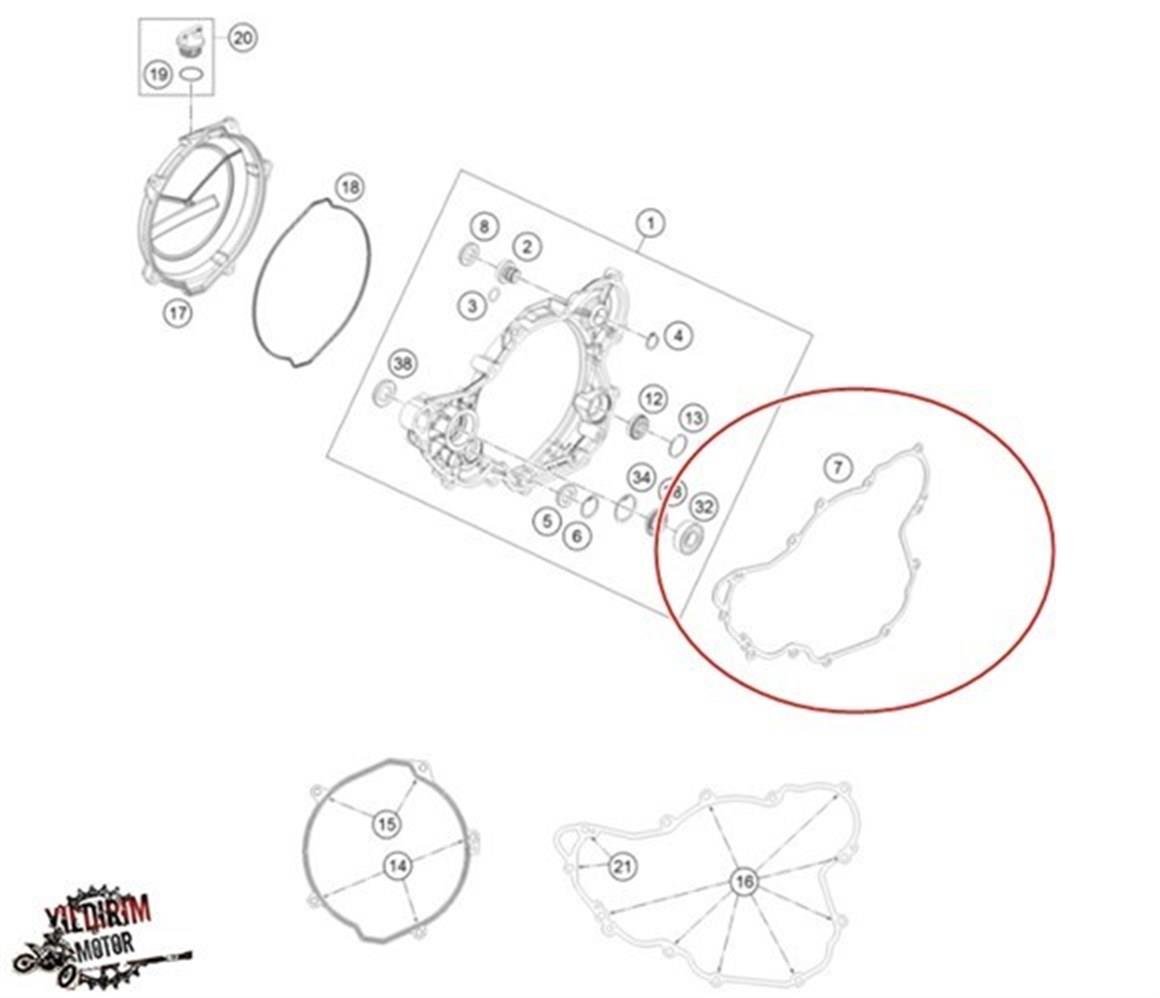 KTM EXC-F 250/350 DEBRİYAJ KAPAK CONTASI 11-16