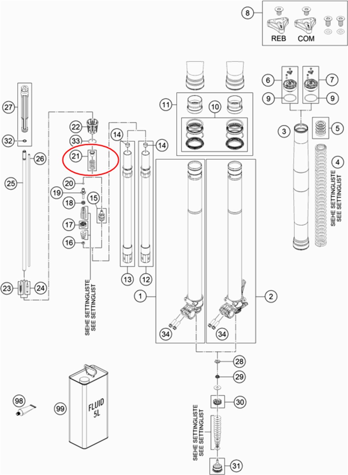 KTM EXC/EXC-F ÖN AMORTİSÖR SPRİNG 13,9-37 MM