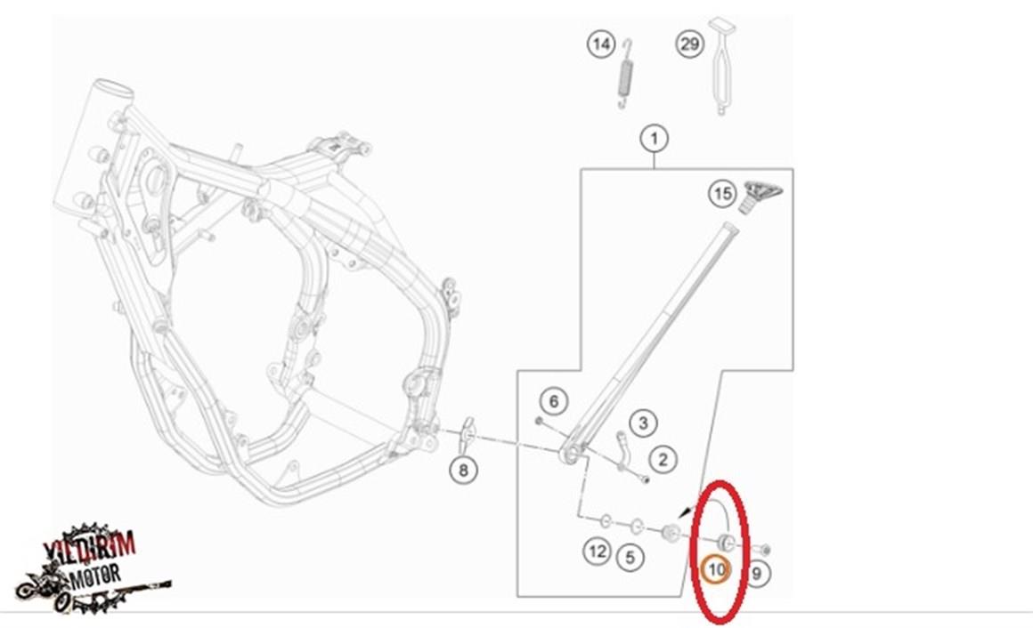 KTM EXC/EXC-F YAN SEYPA BURCU