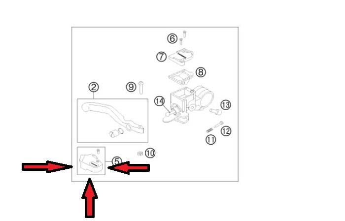 KTM SX 50 ÖN FREN HİDROLİK KAPAĞI