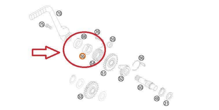 KTM SX85 AYAK MARŞ PEDAL PULU 