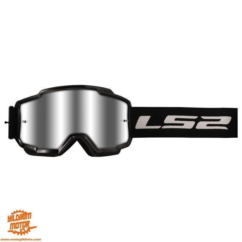 LS2 CHARGER GOGGLES MOTOKROS GÖZLÜK (IRIDIUM CAMLI) SİYAH