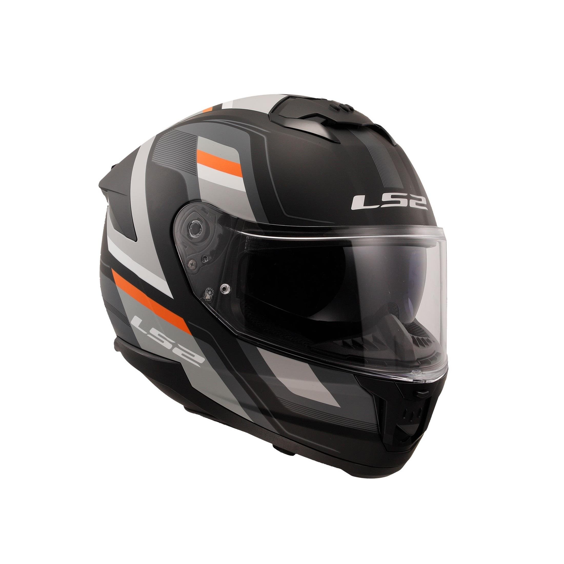 LS2 STREAM 2 VINTAGE MAT SİYAH-GRİ-BEYAZ-KIRMIZI KASK