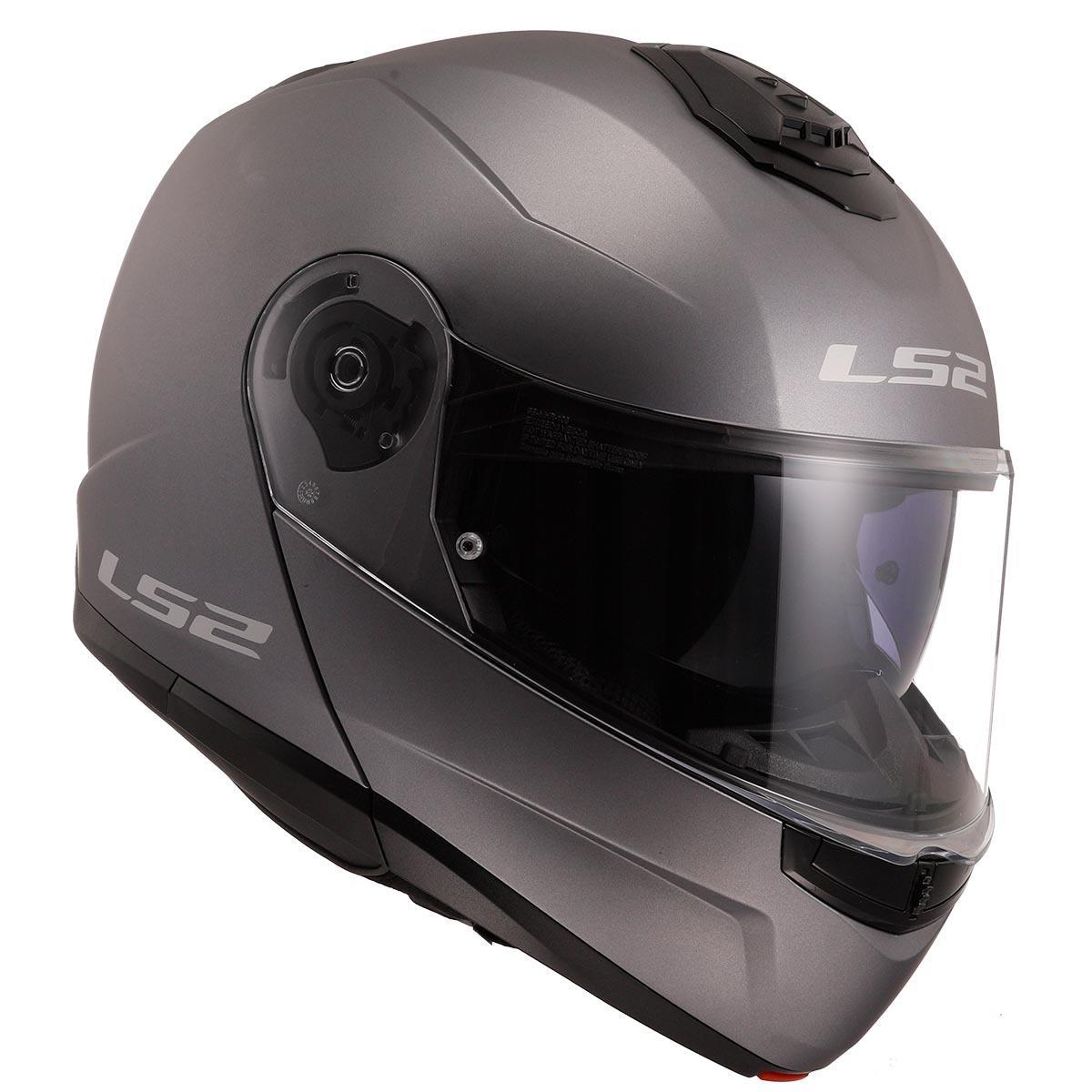 LS2 STROBE 2 MAT TITANIUM KASK