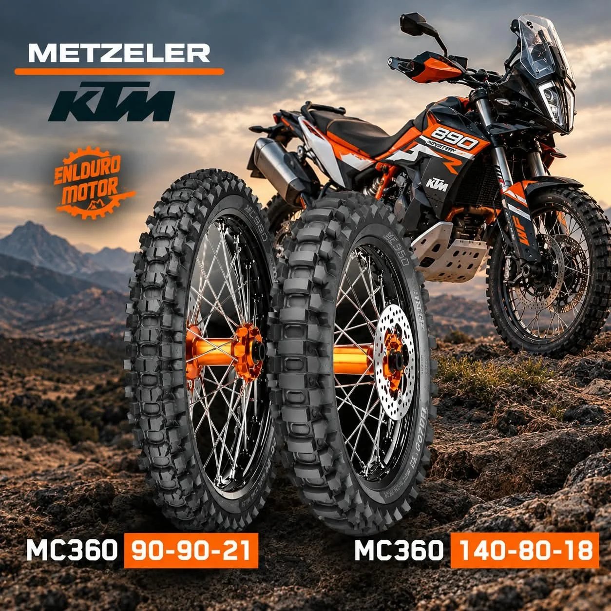 METZELER MC360 140/80-18 90/90-21 SOFT RALLY LASTİK TAKIMI