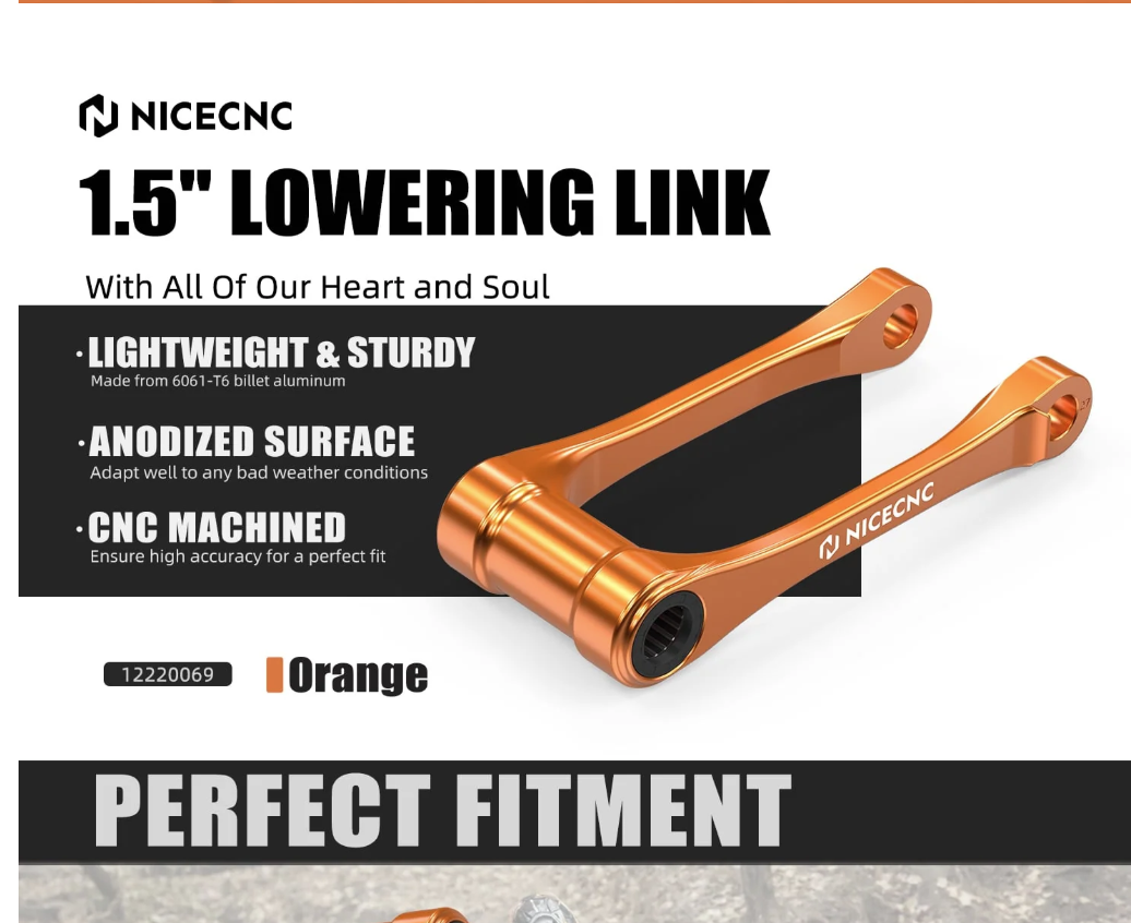 NICECNC KTM&HSQ&GASGAS 1,5 CM ALÇALTMA KİTİ 24-26
