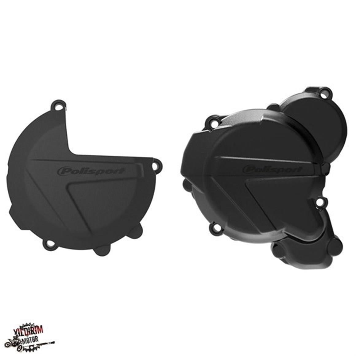 POLİSPORT KTM HUSQVARNA 250/300 DEBRİYAJ STATÖR KORUMA SETİ SİYAH 17-21