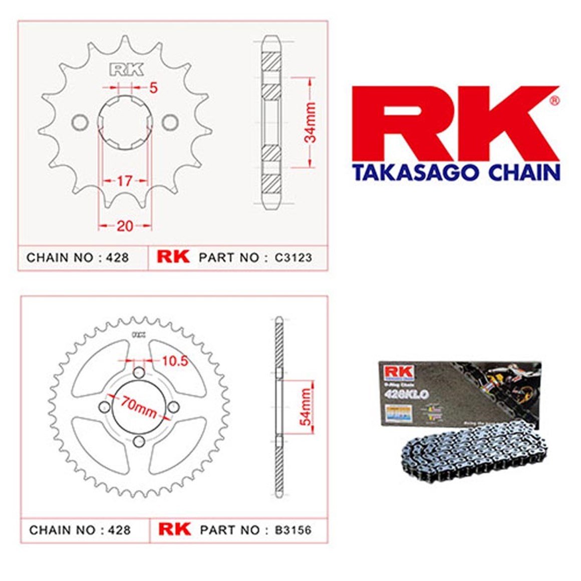 RK HONDA CBR 125 R ZİNCİR DİŞLİ SETİ
