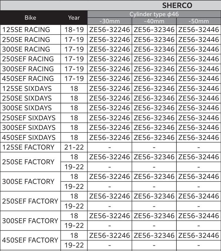 SHERCO 250/300/450 ARKA SÜSPANSİYON ZETA  ALÇALTMA KİTİ 46MM